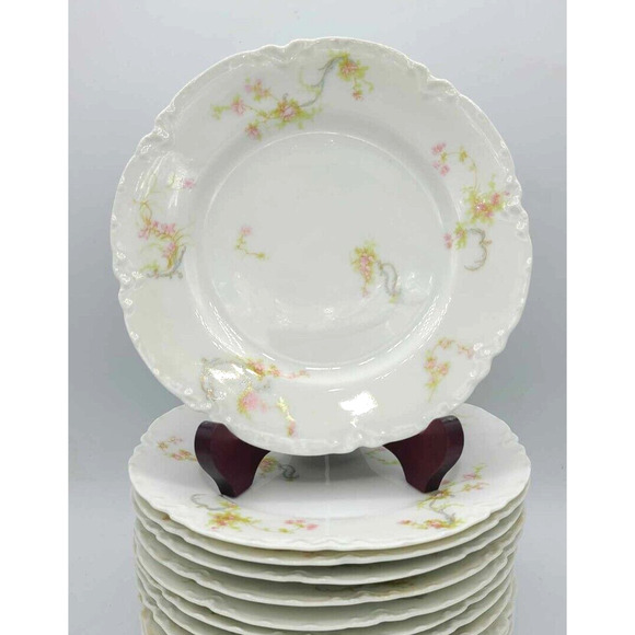 Set of 4 - MINT! Haviland Limoges Schleiger Pattern ~7.5" Salad Plates - Picture 8 of 9